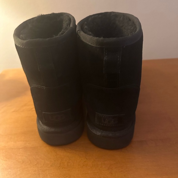 UGG Black Classic Mini Side Logo Boots with Suede Finish - Picture 6 of 9